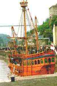 The Matthew leaving entrance lock on May 3rd, 1997